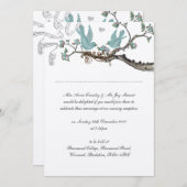 ヴィンテージロビンズエッグブルー結婚式招待状 招待状 (正面/裏面)