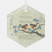 ヴィンテージロビンズメイド・オブ・オーナー（花嫁付き添い人）オーナメント ガラスオーナメント (正面)