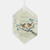 ヴィンテージロビンズメイド・オブ・オーナー（花嫁付き添い人）オーナメント ガラスオーナメント (正面左)