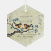 ヴィンテージロビンズメイド・オブ・オーナー（花嫁付き添い人）オーナメント ガラスオーナメント (裏面)