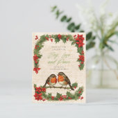 ヴィンテージロビンバーズクリスマスリース シーズンポストカード (スタンド正面)