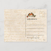 ヴィンテージロビンバーズクリスマスリース シーズンポストカード (裏面)