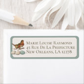 ヴィンテージロビンバードエッグカスタム差出人住所ラベル ラベル (インサイチュ)