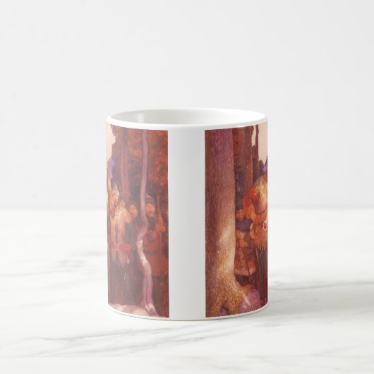 ヴィンテージロビンフッドとメリー彼の仲間by NC Wyeth コーヒーマグカップ (中央)