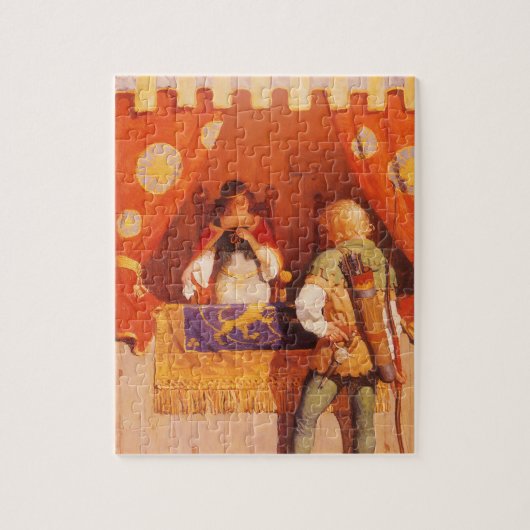 ヴィンテージロビン・フッドがNCワイエスのメイド・マリアンに出会う ジグソーパズル (縦)