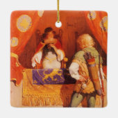 ヴィンテージロビン・フッドがNCワイエスのメイド・マリアンに出会う セラミックオーナメント (裏面)