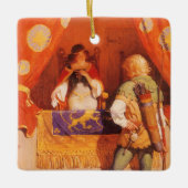 ヴィンテージロビン・フッドがNCワイエスのメイド・マリアンに出会う セラミックオーナメント (正面)