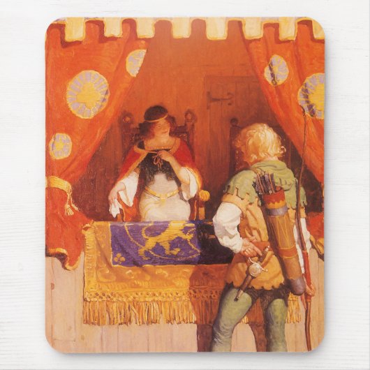 ヴィンテージロビン・フッドがNCワイエスのメイド・マリアンに出会う マウスパッド (正面)