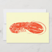 ヴィンテージロブスターの沸騰または焼き招待状テンプレート 招待状 (裏面)