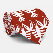 ヴィンテージロブスターイン白、アールデコシーフード ネクタイ (ロール)