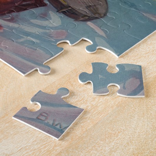 ヴィンテージロブスターギターセレナーデイラストレーション1914 ジグソーパズル (側面)