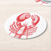 ヴィンテージロブスターコースター ラウンドペーパーコースター (アングル)