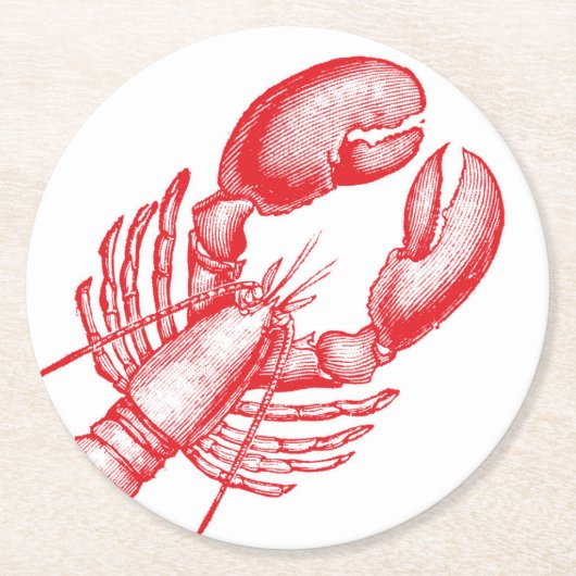 ヴィンテージロブスターコースター ラウンドペーパーコースター (正面)