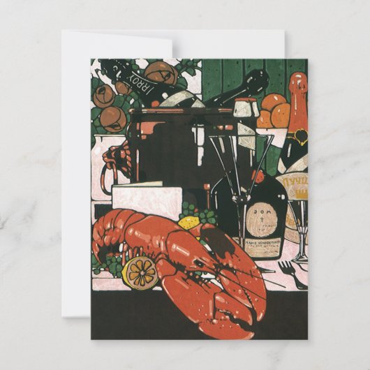 ヴィンテージロブスターシャンパンファンシーエレガントパーティー (正面)