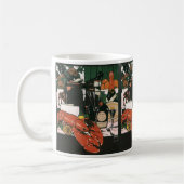 ヴィンテージロブスターシャンパンファンシーエレガントパーティー コーヒーマグカップ (左)