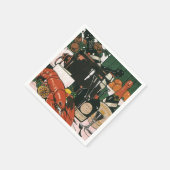 ヴィンテージロブスターシャンパンファンシーエレガントパーティー スタンダードカクテルナプキン (角)