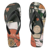 ヴィンテージロブスターシャンパンファンシーエレガントパーティー ビーチサンダル (フットベッド)