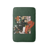 ヴィンテージロブスターシャンパーニュファンシーエレガントパーティー バスマット (正面縦)