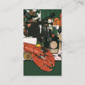 ヴィンテージロブスターシャンパーニュファンシーエレガントパーティー 名刺 (裏面)