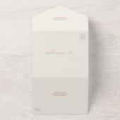 ヴィンテージロブスターテラコッタRSVPファーム結婚ズ オールインワン招待状 (外側)