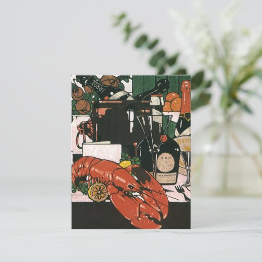 ヴィンテージロブスターフェストシャンパーニュエレガントパーティー 招待状 (スタンド正面)