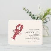 ヴィンテージロブスターベイク婚約パーティ招待状 招待状 (スタンド正面)