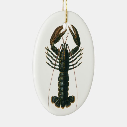 ヴィンテージロブスター、海洋海生命甲殻類 セラミックオーナメント (右)