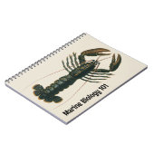 ヴィンテージロブスター、海洋海生命甲殻類 ノートブック (左側)