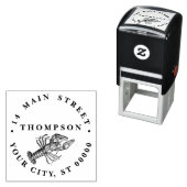 ヴィンテージロブスター#1スケッチ名差出人住所 セルフインキングスタンプ (インサイチュ)