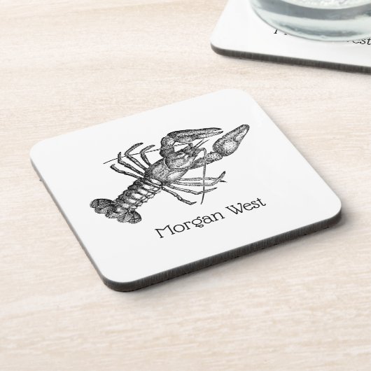 ヴィンテージロブスター#1スケッチ コースター (左側)