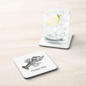 ヴィンテージロブスター#1スケッチ コースター (右側)