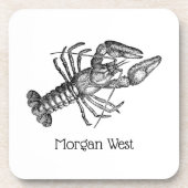 ヴィンテージロブスター#1スケッチ コースター (正面)