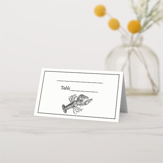 ヴィンテージロブスター#1スケッチ プレイスカード (正面)