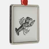 ヴィンテージロブスター#1スケッチ メタルオーナメント (右)