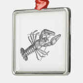 ヴィンテージロブスター#1スケッチ メタルオーナメント (左)