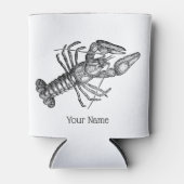 ヴィンテージロブスター#1スケッチ 缶クーラー (正面)