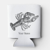 ヴィンテージロブスター#1スケッチ 缶クーラー (裏面)