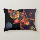 ヴィンテージロボット付きSFエイリアン宇宙飛行士 アクセントクッション (正面)