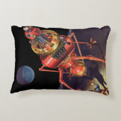 ヴィンテージロボット付きSFエイリアン宇宙飛行士 アクセントクッション (裏面)