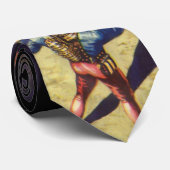 ヴィンテージロボット付きSFエイリアン宇宙飛行士 ネクタイ (ロール)