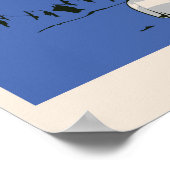 ヴィンテージロボット2青 ポスター (角)