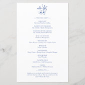 ヴィンテージロマエレガントンスダスティーブルー結婚式 プログラム (裏面)