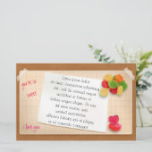 ヴィンテージロマシンプルンス紙とゼリー飴 便箋 (スタンド正面)