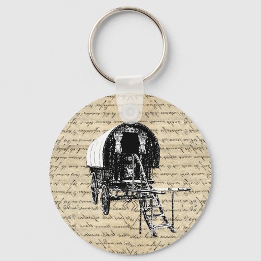 ヴィンテージロマニジプシー車 キーホルダー (正面)