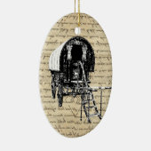 ヴィンテージロマニジプシー車 セラミックオーナメント (右)