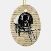 ヴィンテージロマニジプシー車 セラミックオーナメント (裏面)