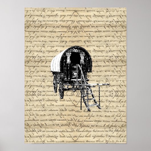 ヴィンテージロマニジプシー車 ポスター (正面)