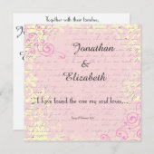 ヴィンテージロマンスとバイブル結婚・バース 招待状 (正面/裏面)
