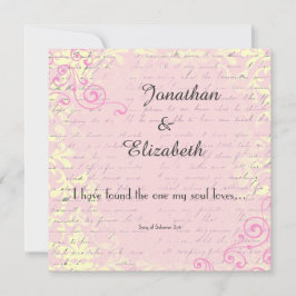 ヴィンテージロマンスとバイブル結婚・バース 招待状