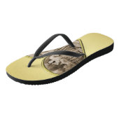 ヴィンテージロマンスのカップル、男女、ゴールド ビーチサンダル (アングル)